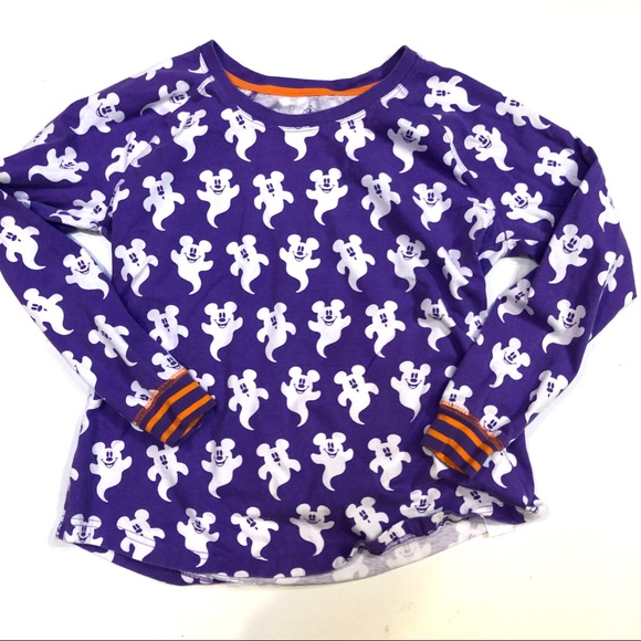Disney Women’s PJ Set.   sz S. Purple w/ Orange. Mickey Mouse Ghosts - Picture 2 of 7
